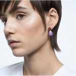 Orbita earrings, Asymmetrical, Drop cut crystals